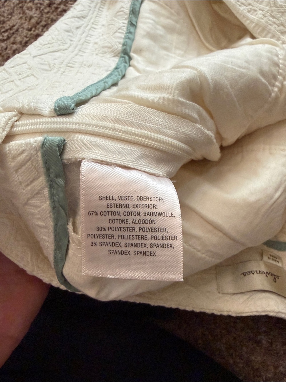 Anthropologie Cream Embroidered High-Waist Shorts - Picture 8 of 11